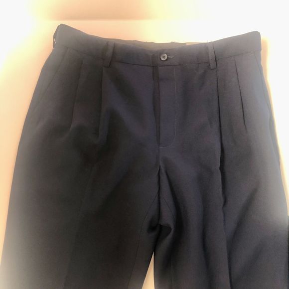 Geoffrey Beene Sz 36 X 32 Navy Blue Dress Pants NWT - Picture 3 of 7
